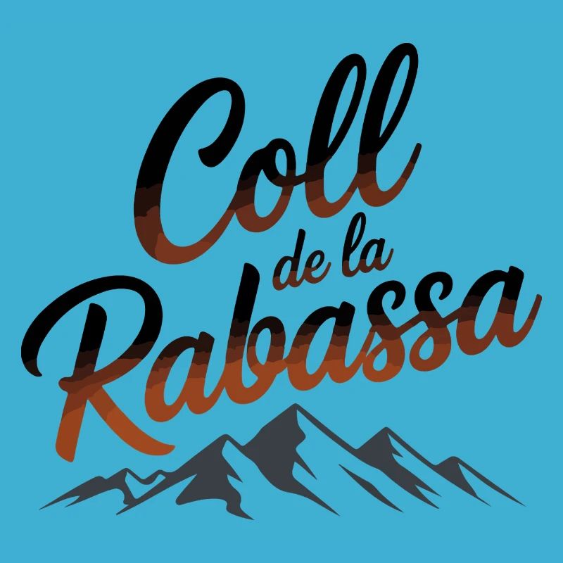 Coll de la Rabassa Climb Script Art