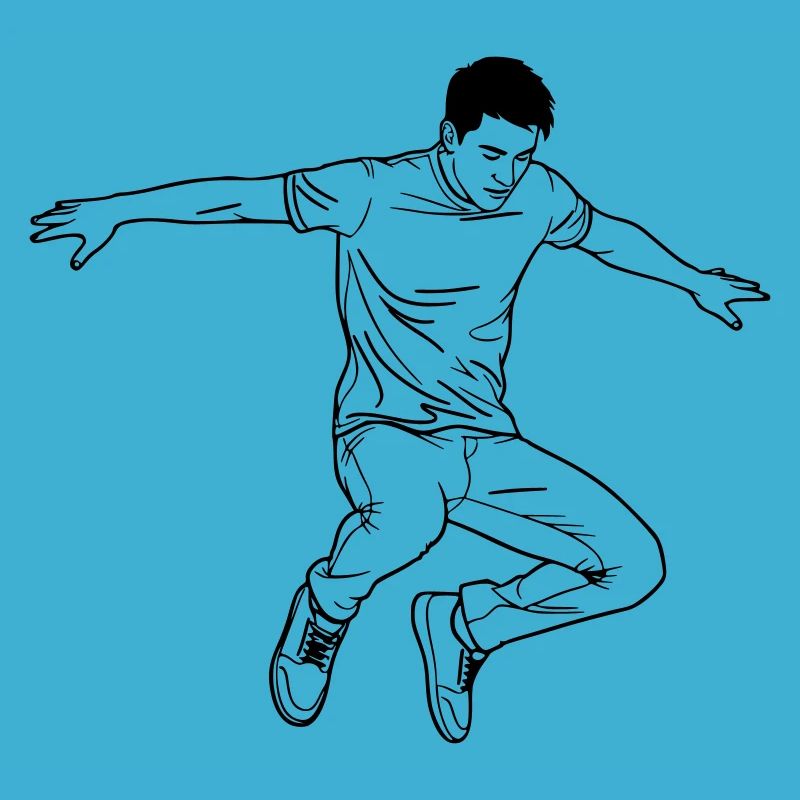 Dancing Man Line Art