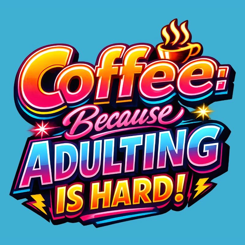 Coffee Funny Saying Coffee Drinker Office Tired 80s