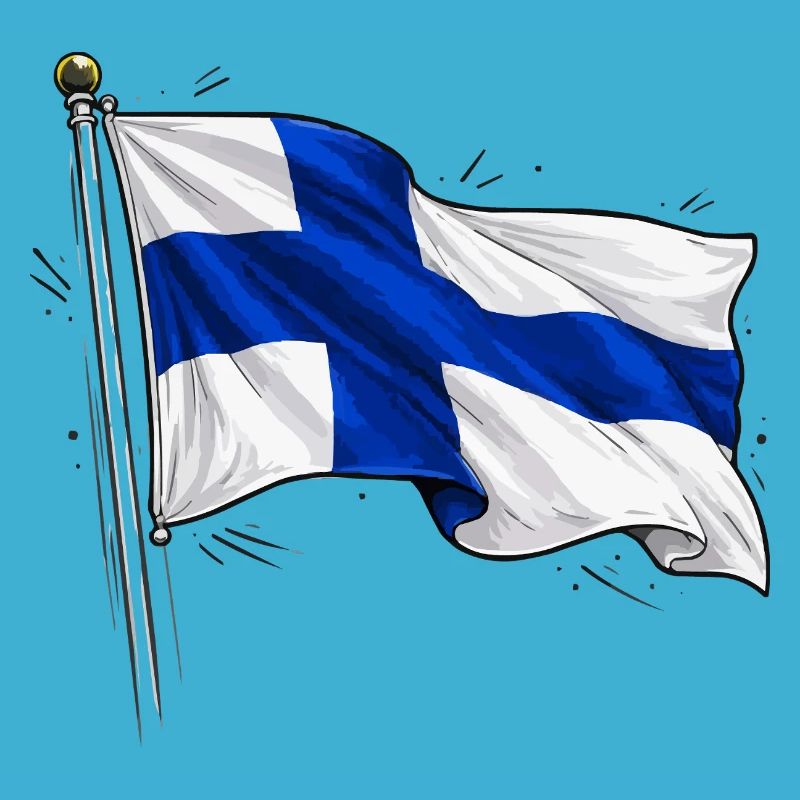 Drapeau de la Finlande