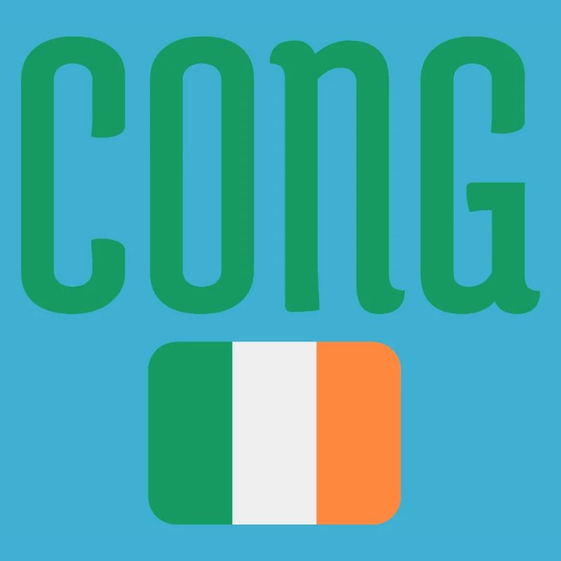 Cong Irish Flag Typography