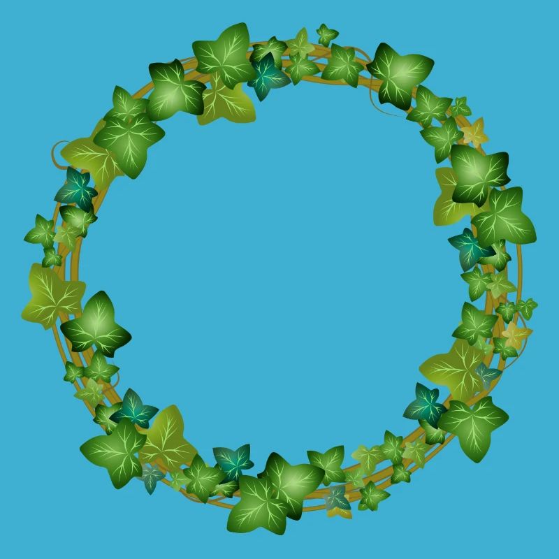 dekorativer Efeu Kranz oder Efeu Rahmen