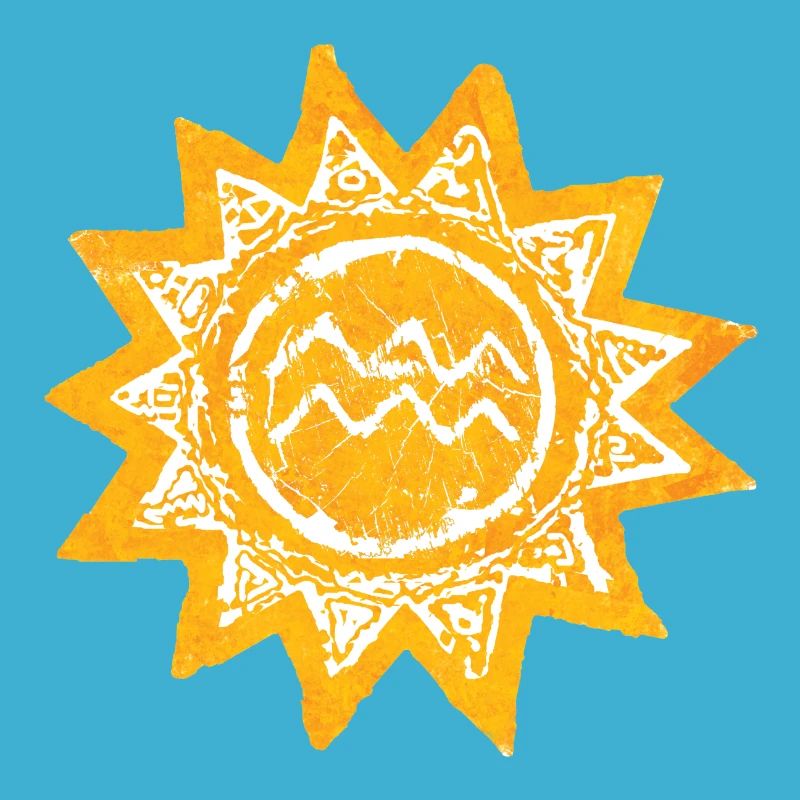 Design abstrait du soleil dans les tons de jaune de Majorque