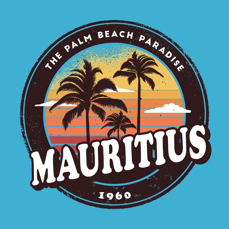Mauritius Vintage Beach Design / Geschenkidee