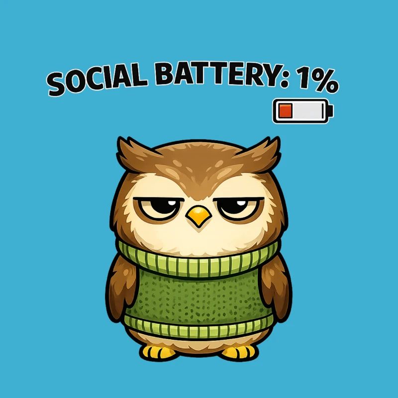 Eulenpullover 1% Akku Humor