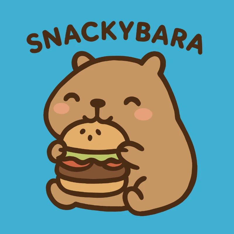 Snackybara – Capybara mit Burger