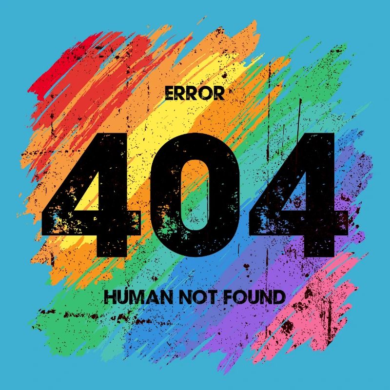 Vibrant Rainbow Error 404 Design