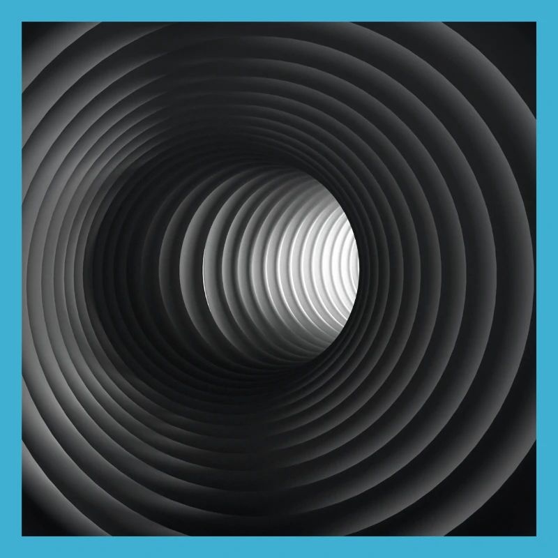 Black and white concentric tunnels