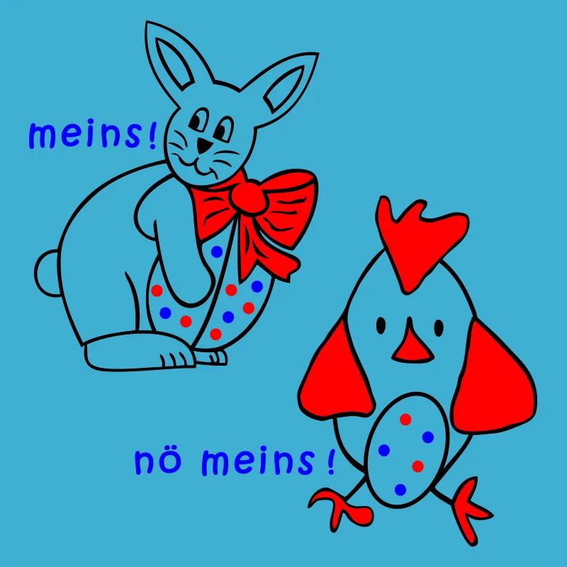 Bunny and chicken with easter egg