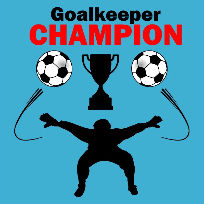 Torwart oder Torwart Schattenfigur Champion