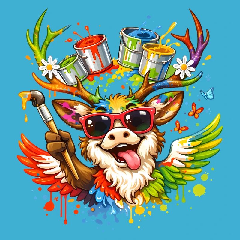 Creative Deer Art Illustration