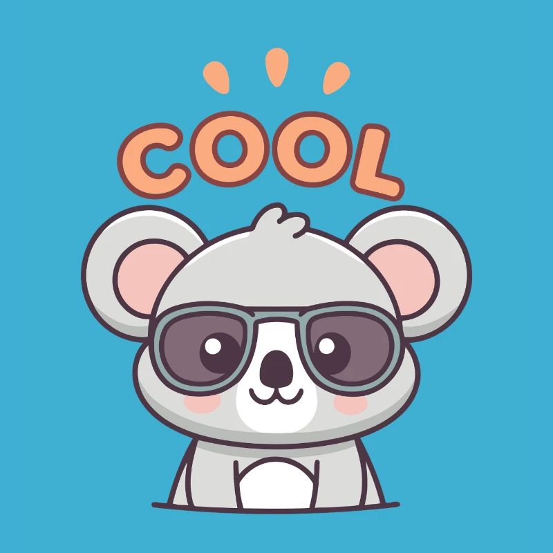 Koala Cool mit dunkler Brille