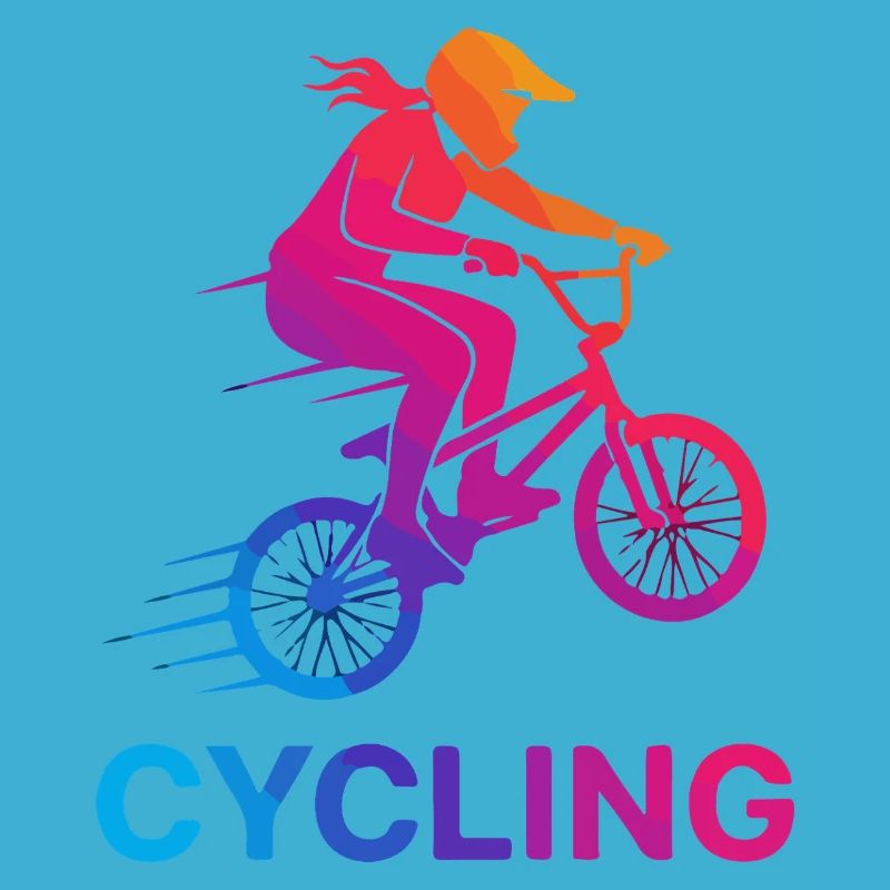 Gradient Cyclist Silhouette