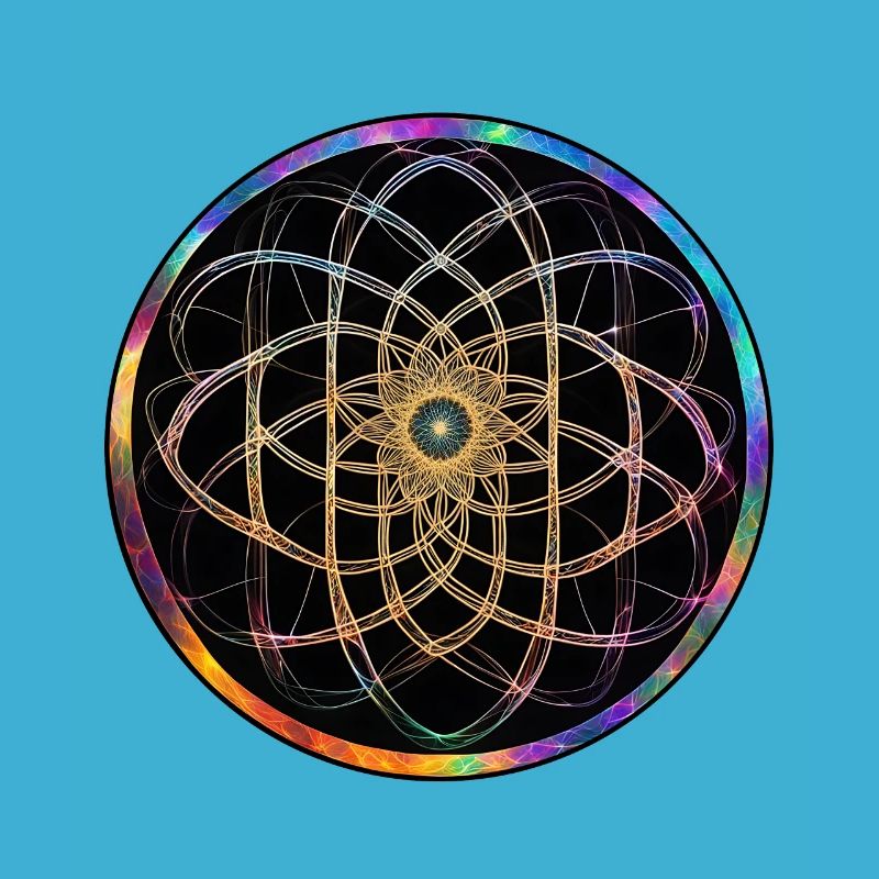 Rainbow Mandala Circle Pattern