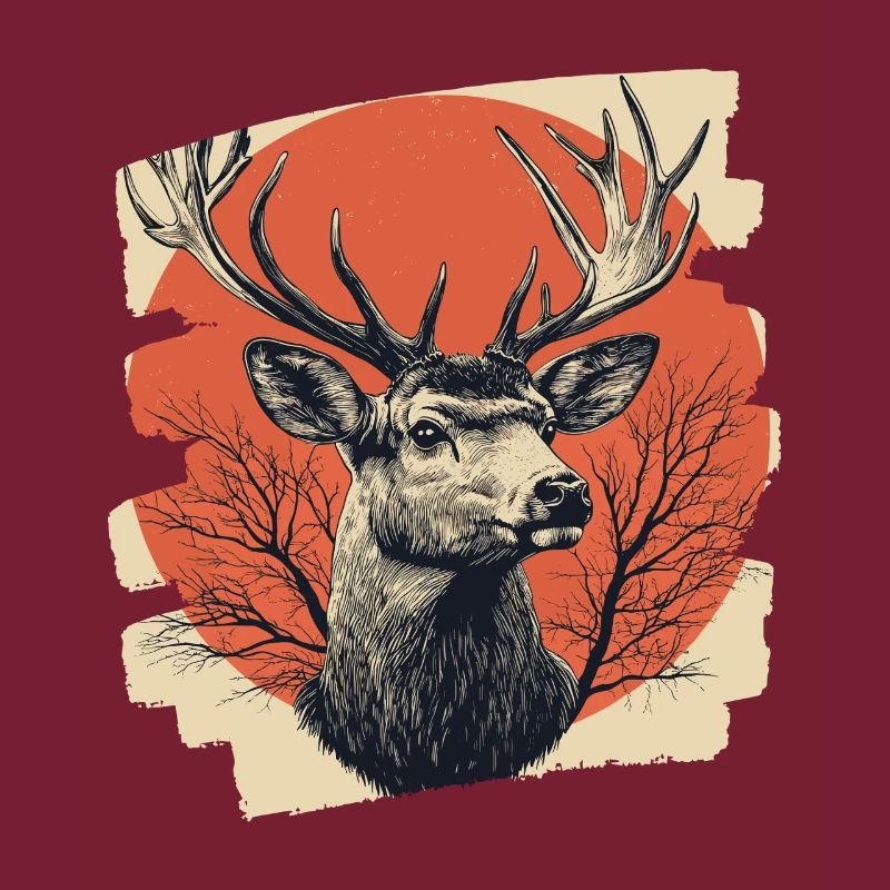 Hirsch mit Geweih
