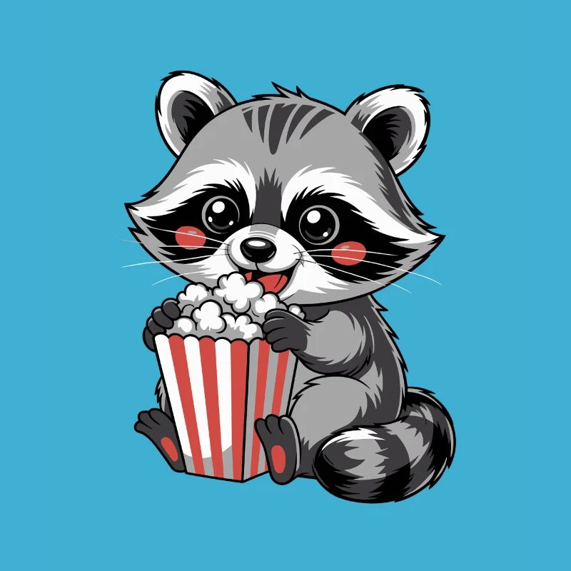 Pop-corn raton laveur câlin