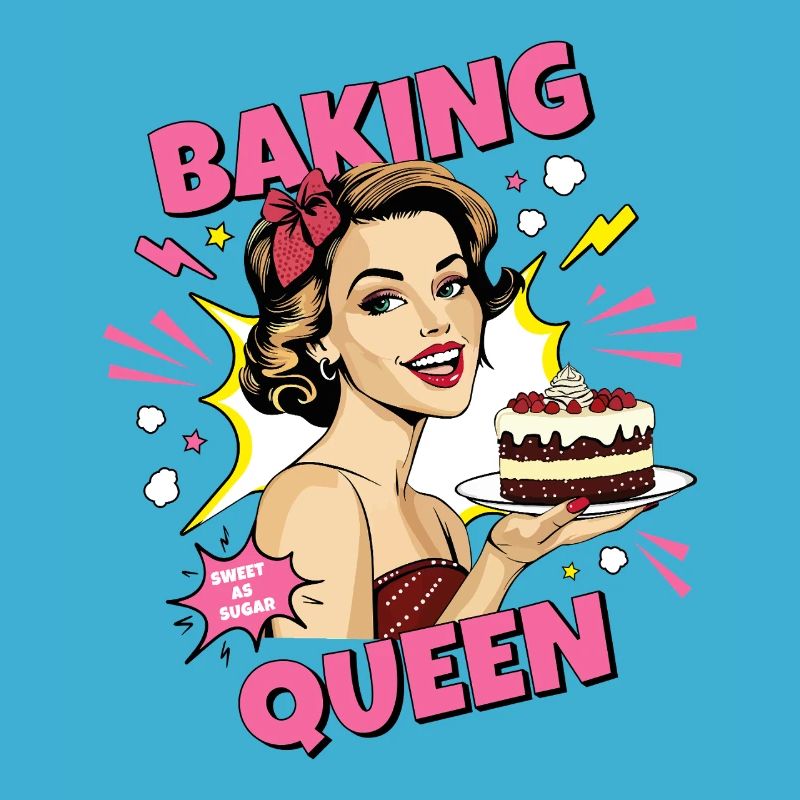 Baking Cake Baking Queen Baking Fairy Baker Pop Art