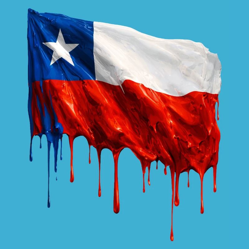 Chile Flag Dripping Solid