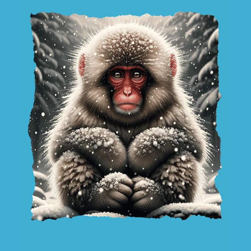 Schneeaffe Snow Monkey