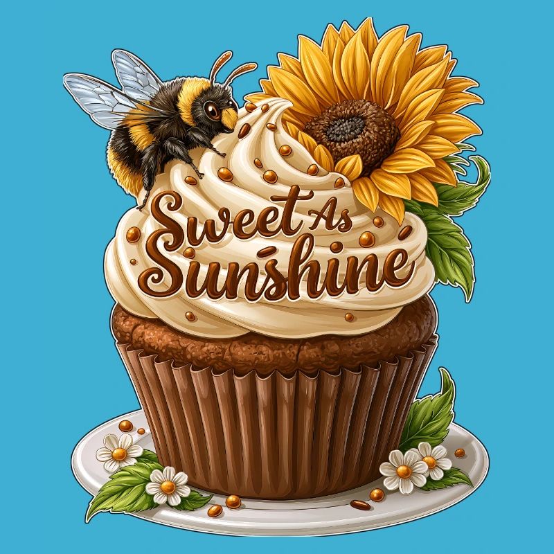 Art de cupcakes doux comme le soleil