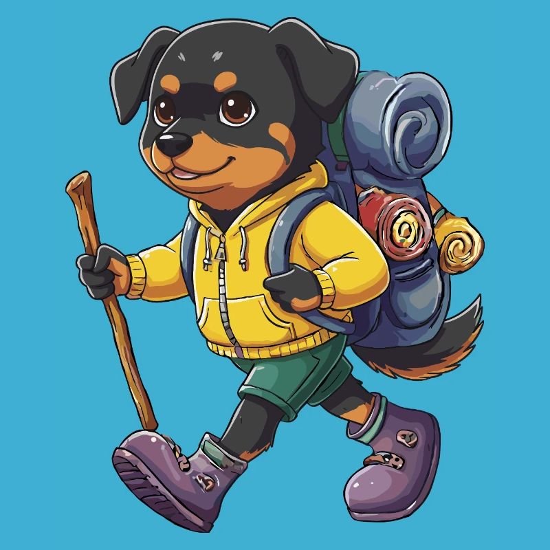 Rottweiler Randonnée Camping Aventure Backpacker