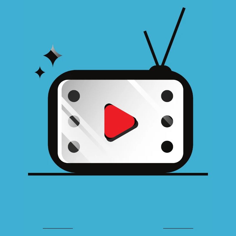 Retro TV Play Button Pattern