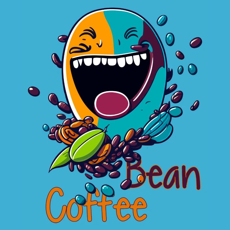 Lachende Kaffeebohne