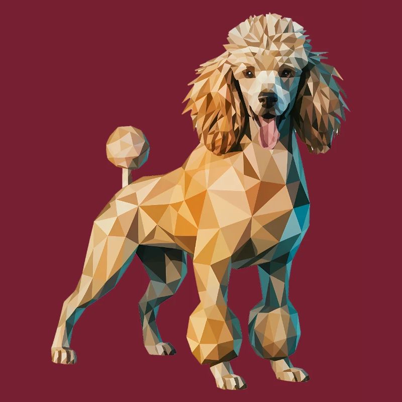 Caniche - Logo Low Poly cool