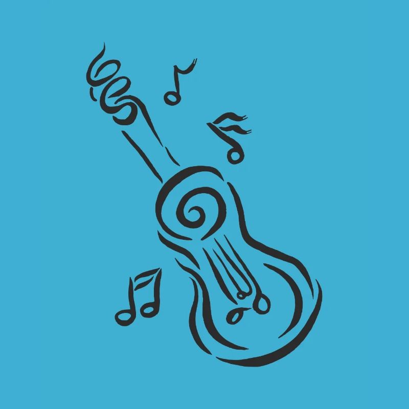 Guitare spirale avec notes