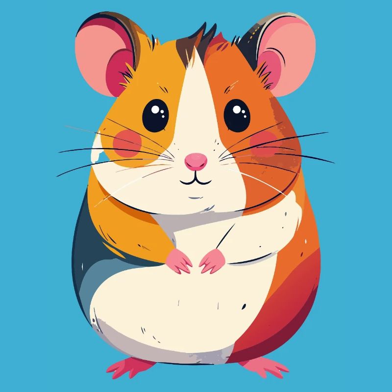 süßer kleiner bunter Hamster Patchwork Motiv