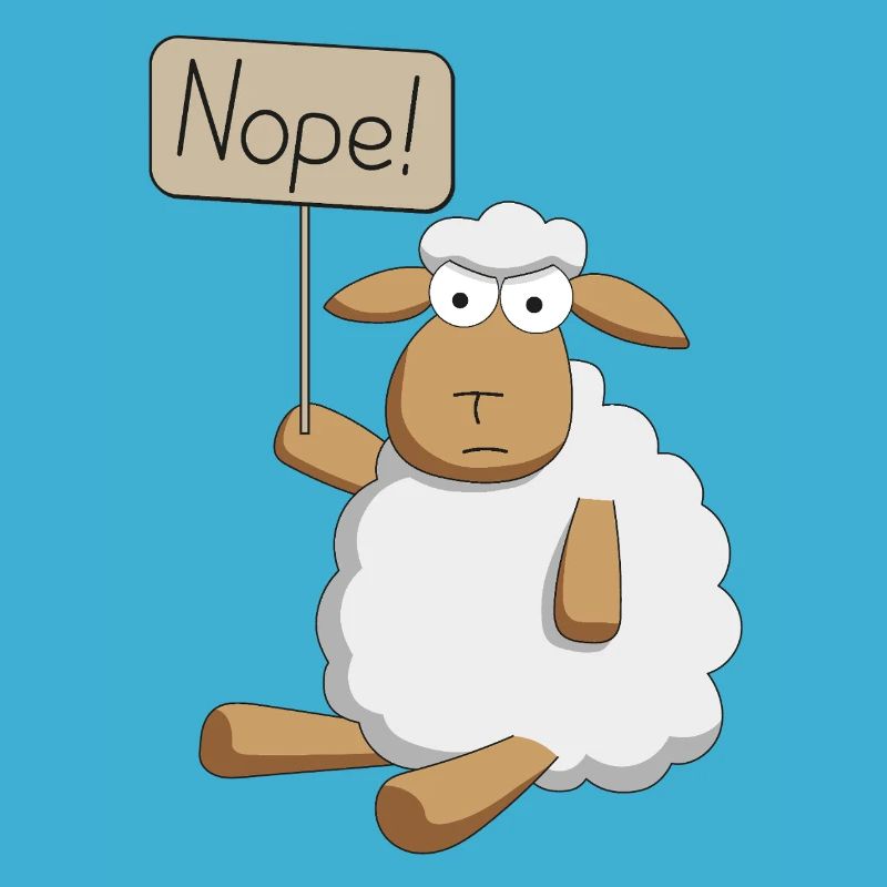 Nope! - protesting sheep