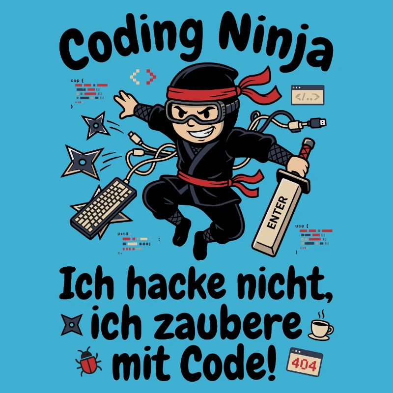 Coder Ninja Programmierer Humor