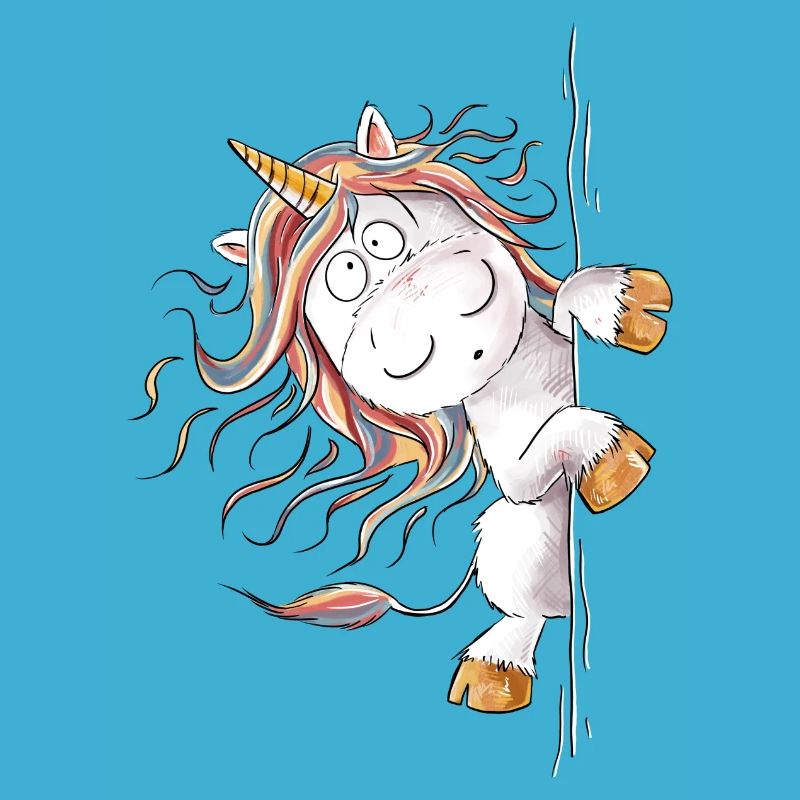 Drolliges Regenbogen Einhorn Fantasy