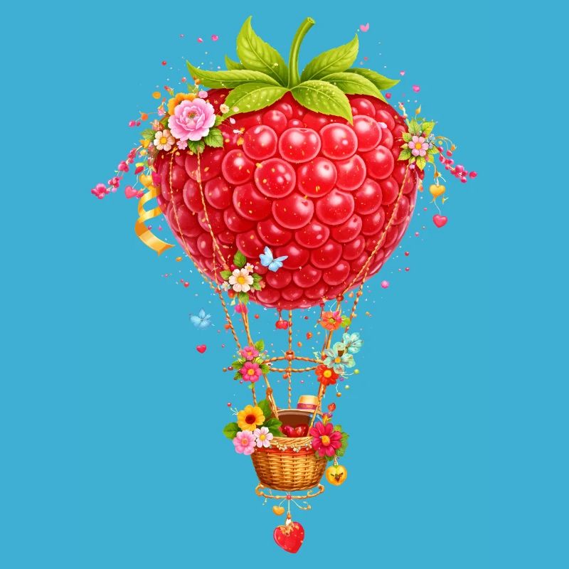 Fantasy Raspberry Hot Air Balloon