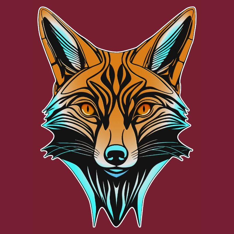 Neon Fox Head