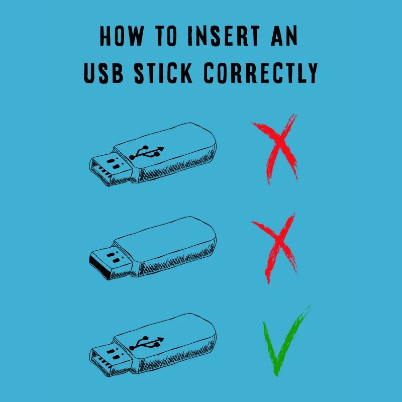 How to insert an usb stick correctly