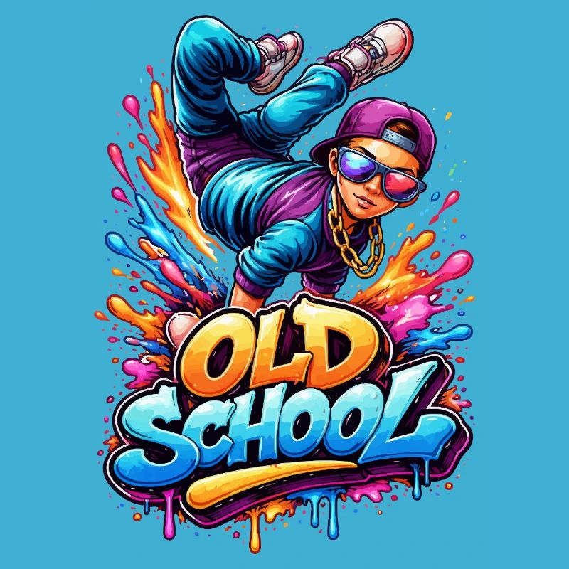 Old School Breakdance Graffiti