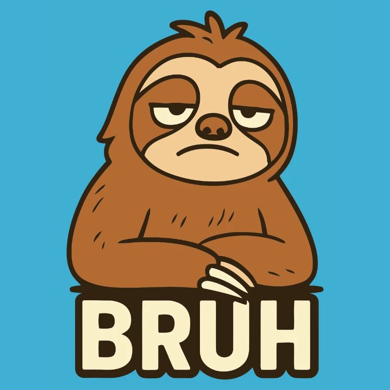Conception de t-shirt décontracté Sloth Expression