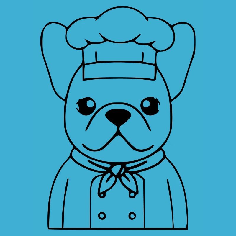 Frenchie Koch Bäcker Outline