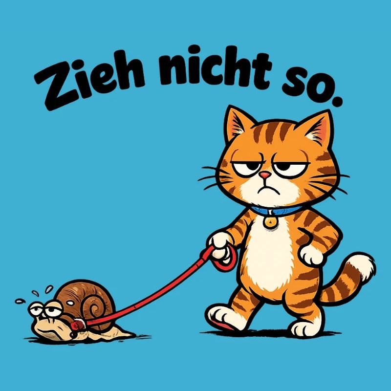 Cat frustration when pulling snails