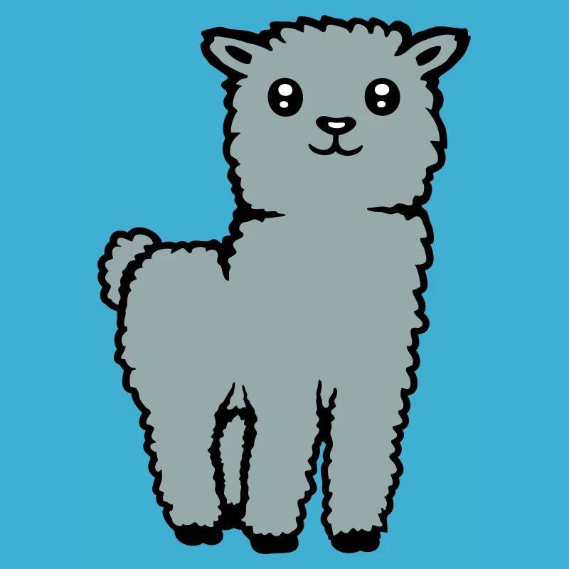 Cute Alpaca Llama Animal Soft Fluffy Comic