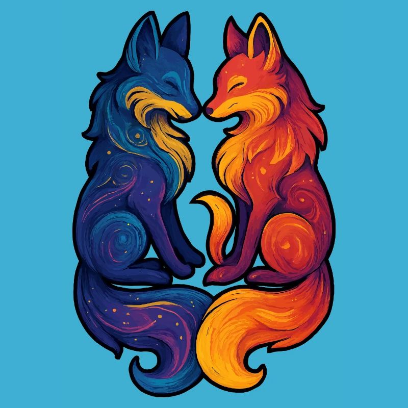 Celestial Foxes | Mythical Twin Goddess