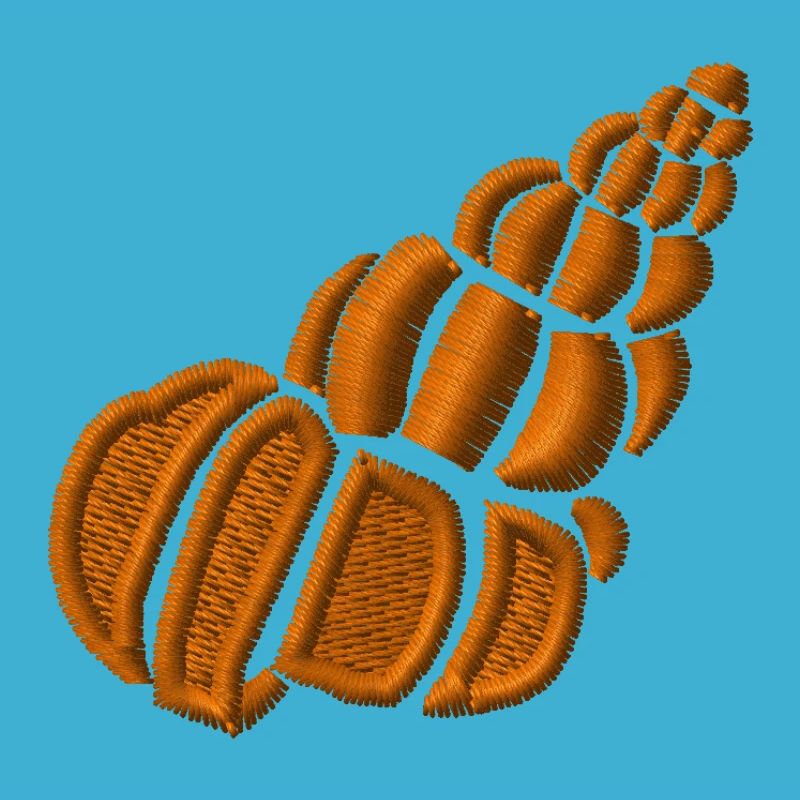 Shell embroidered