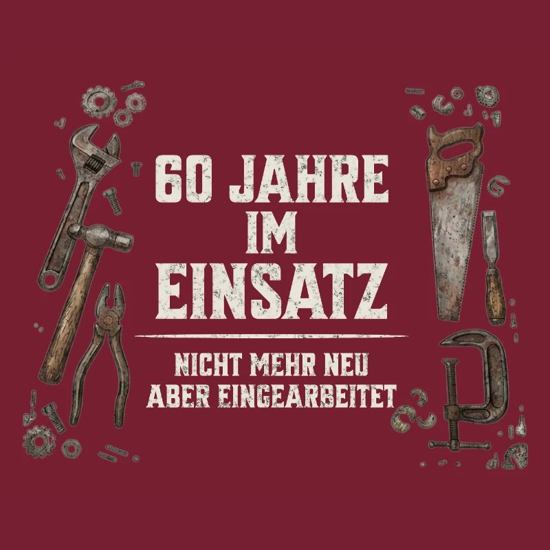 60. Geburtstag Handwerker Geschenk Werkzeug Spruch