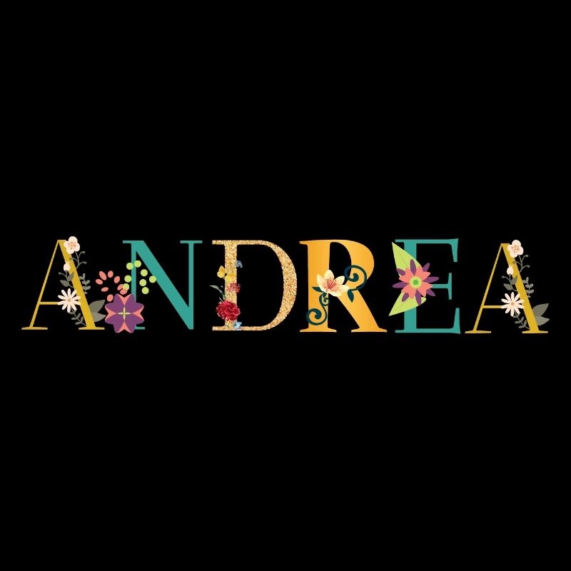 ANDREA name decorated with flowers