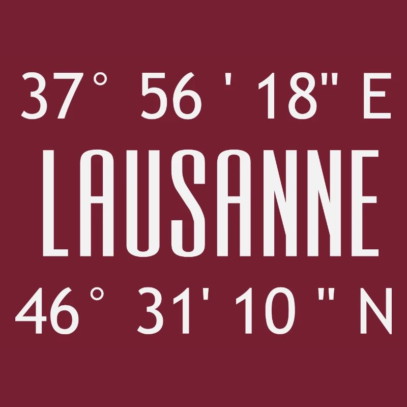 Coordonnées Lausanne typographique
