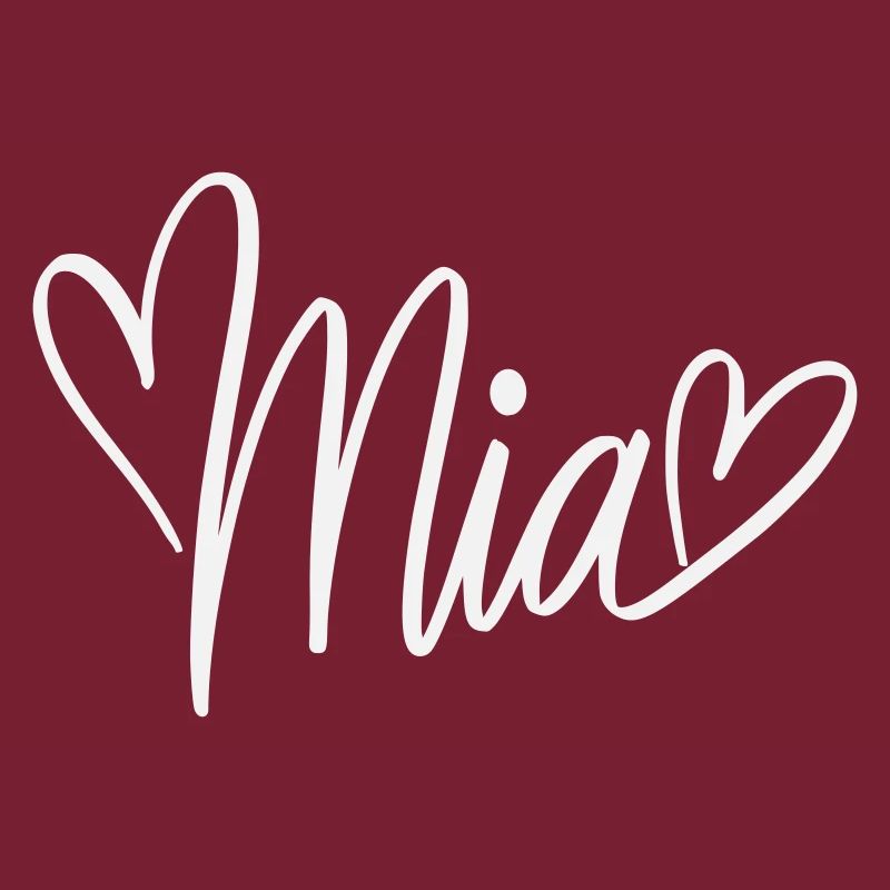Mia Namendesign mit Herzen