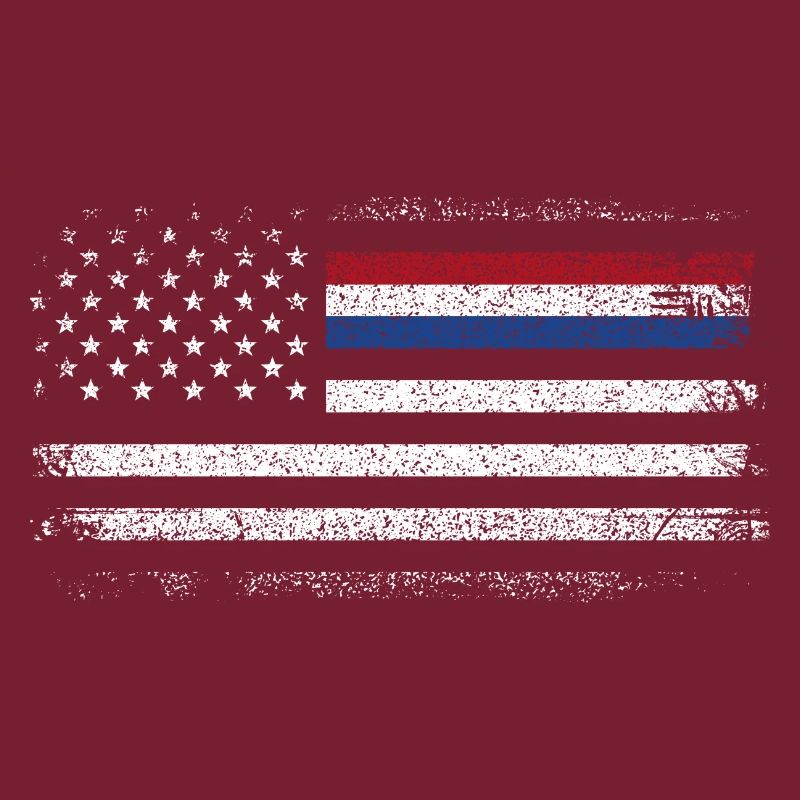 Drapeau américain robuste avec accent bleu