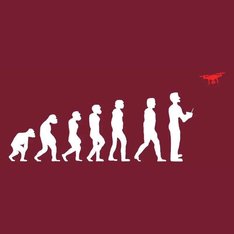 Evolution des Menschen Drohne Pilot