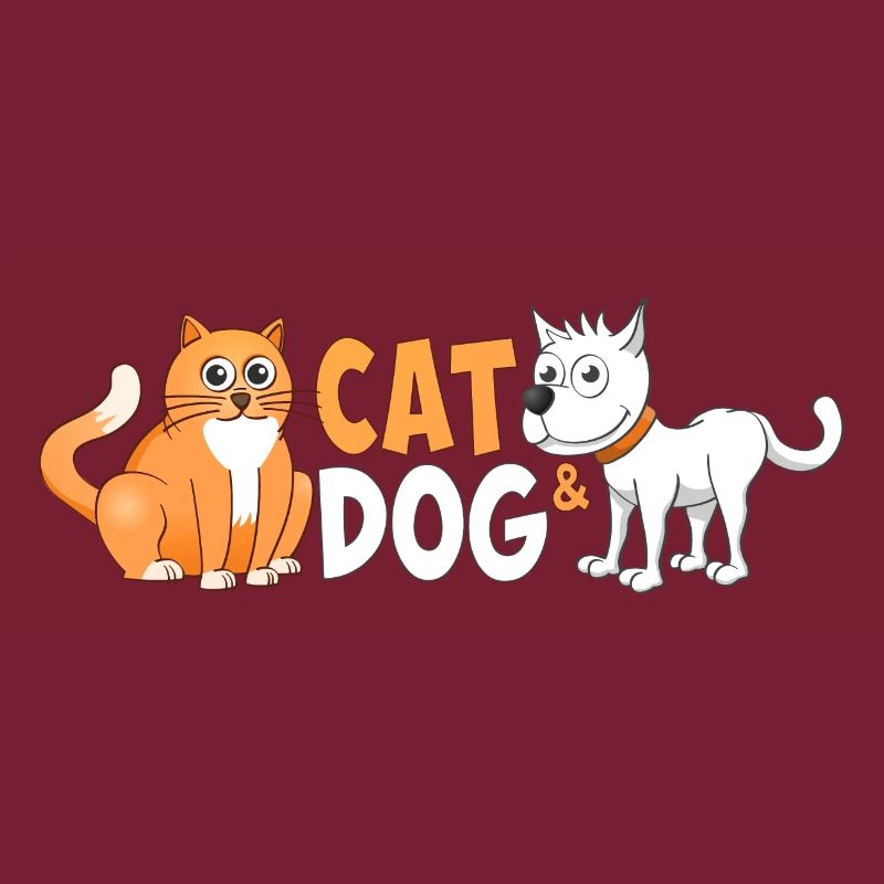 Image joyeuse d’un chat et d’un chien.